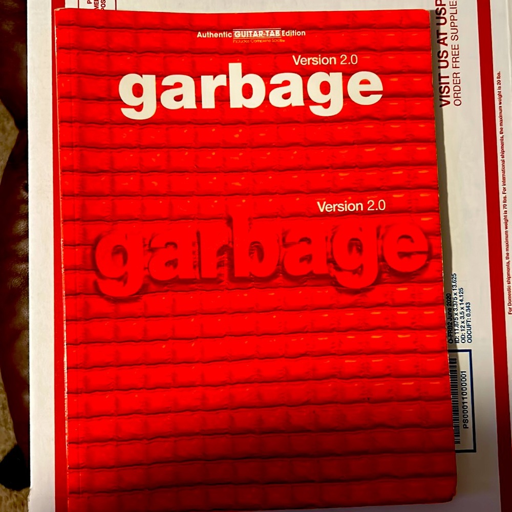 Garbage 2.0 Guitar Tab Song Book